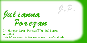 julianna porczan business card